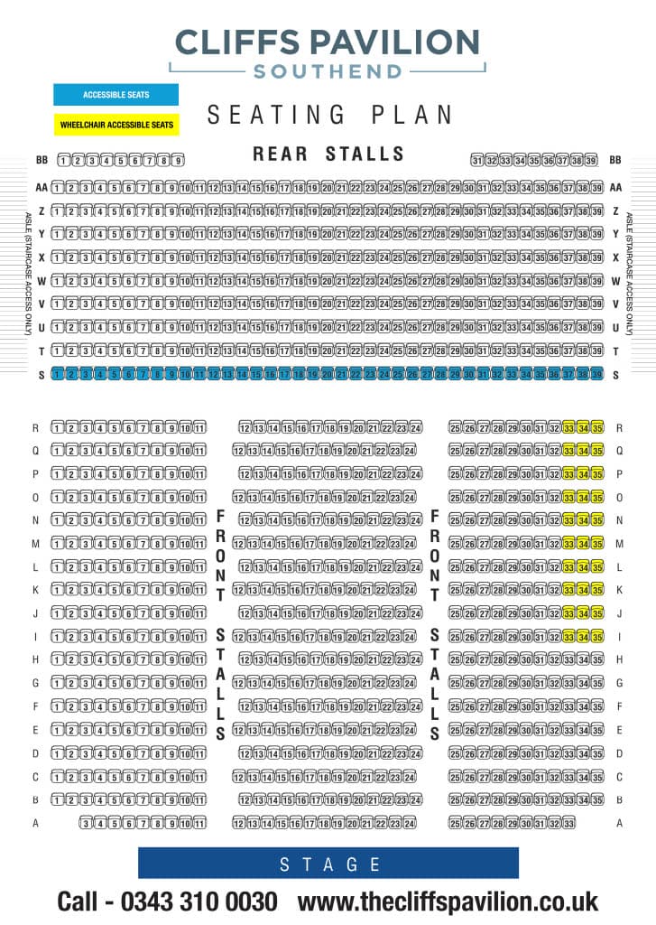 Cliffs Pavilion Seating Plan Stalls