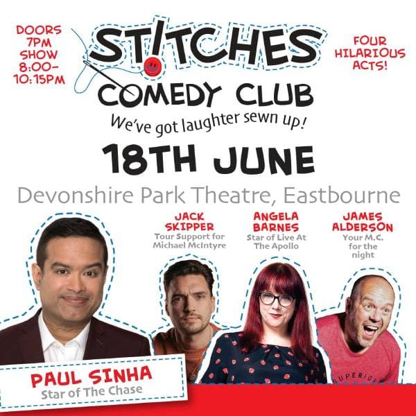 Hero image for Stitches Comedy Club - Jack Skipper, Angela Barnes and Paul Sinha