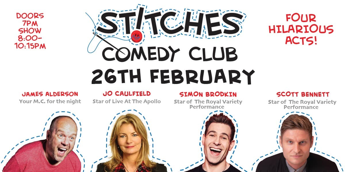 Hero image for Stitches Comedy Club - Scott Bennett, Jo Caulfield and Simon Brodkin