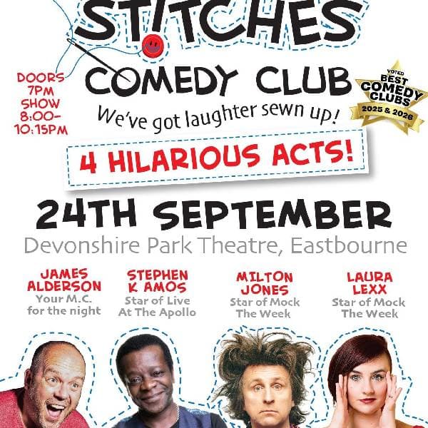 Hero image for Stitches Comedy Club - Stephen K Amos, Laura Lexx and Milton Jones