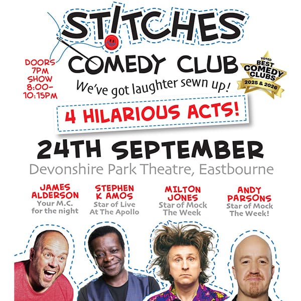 Hero image for Stitches Comedy Club - Stephen K Amos, Andy Parsons and Milton Jones