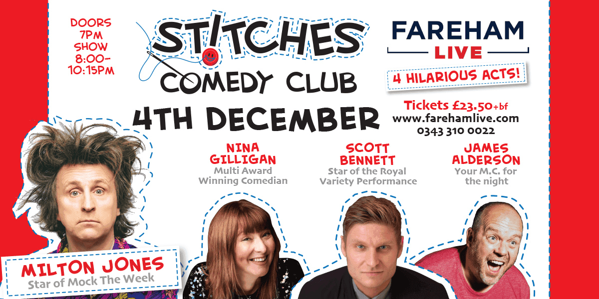 Hero image for Stitches Comedy Club - Scott Bennett, Nina Gilligan, Milton Jones