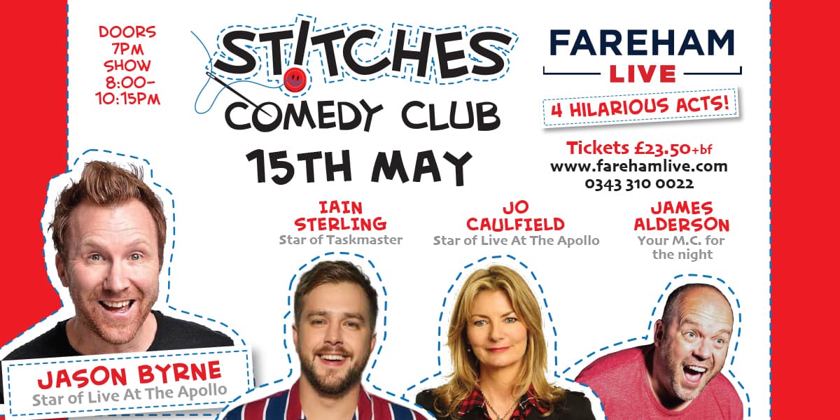 Hero image for Stitches Comedy Club - Jason Byrne, Jo Caulfield, Iain Stirling