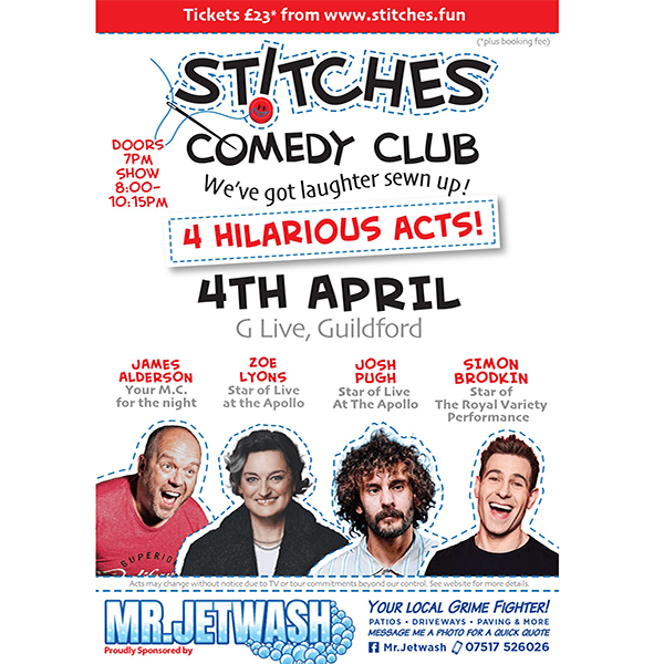 Hero image for Stitches Comedy Club - Zoe Lyons, Josh Pugh and Simon Brodkin