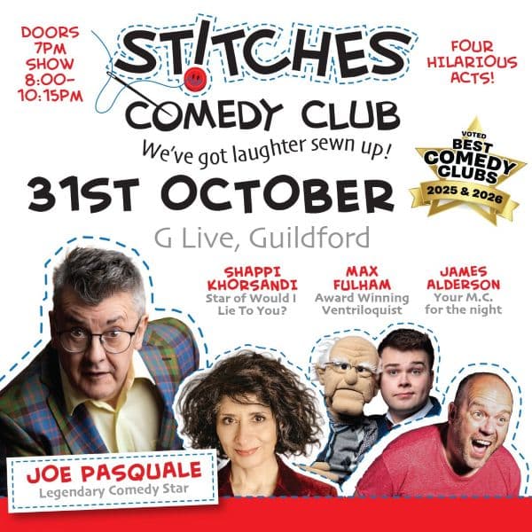 Hero image for Stitches Comedy Club - Shappi Khorsandi, Max Fulham And Joe Pasquale