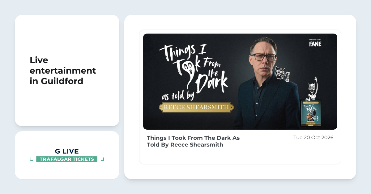 Things I Took From The Dark As Told By Reece Shearsmith, from G Live