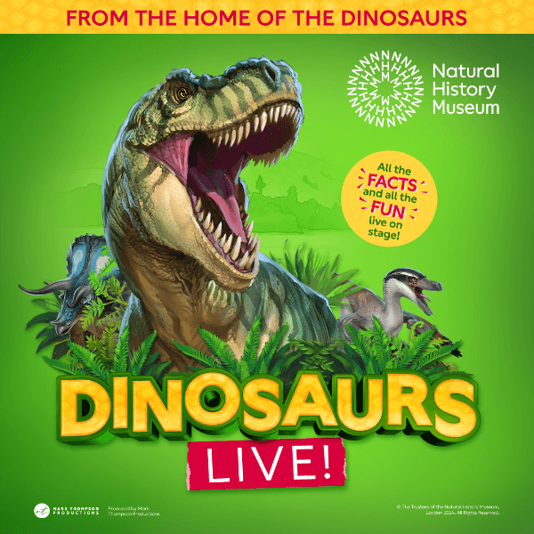 Event card thumbnail image for Natural History Museum Presents Dinosaurs Live!