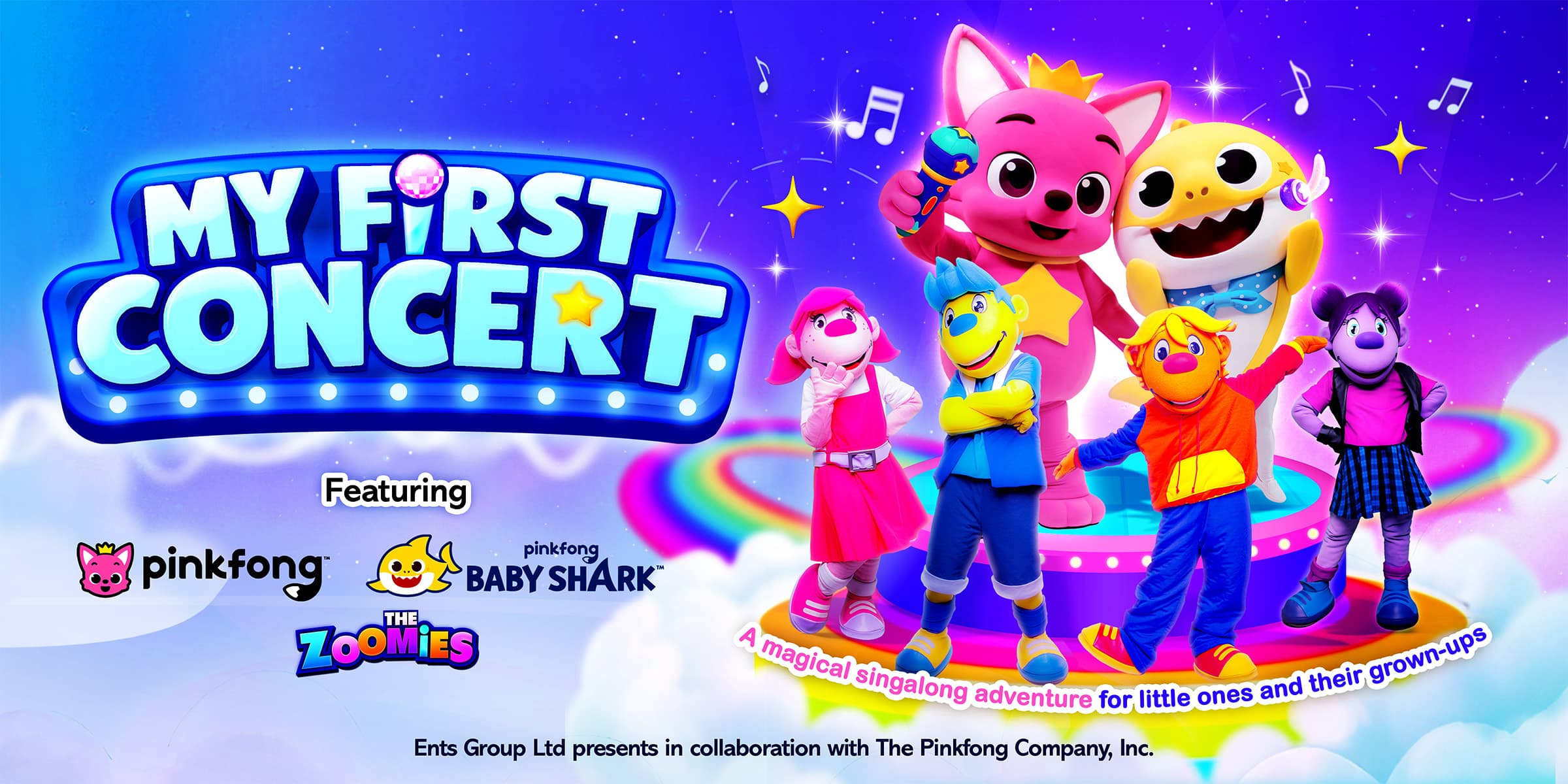 Hero image for 'My First Concert' Featuring Baby Shark, Pinkfong & The Zoomies