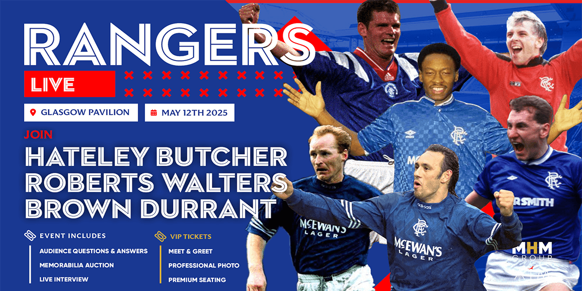 Rangers Legends Live! Mark Hateley, Terry Butcher, Graham Roberts, Mark Walters, John Brown, Ian Durrant hero