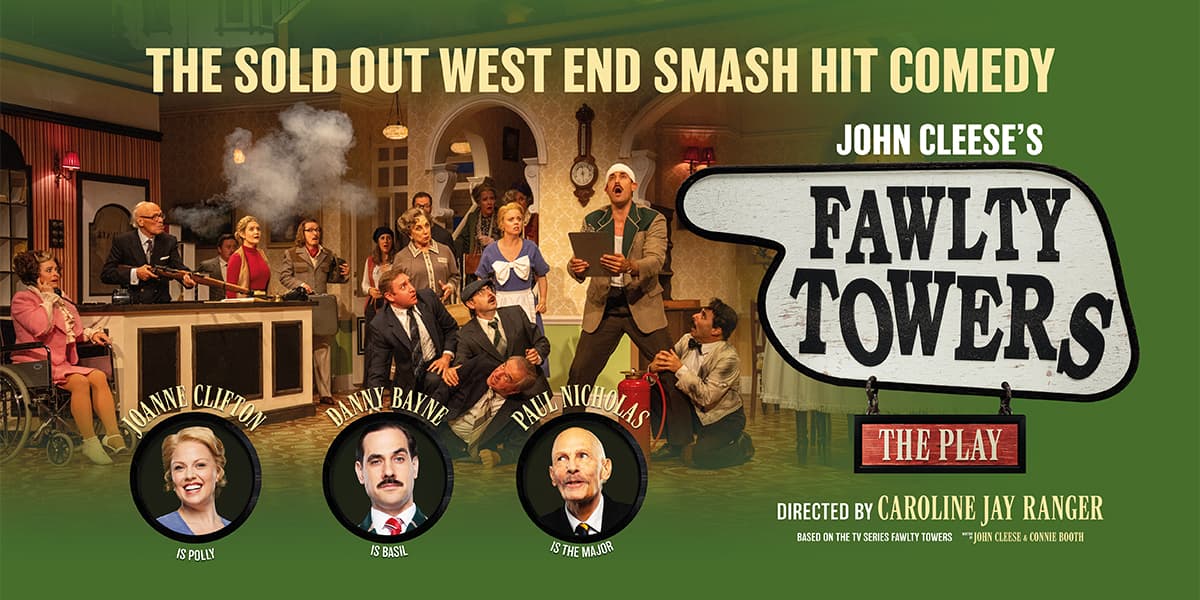 Hero image for homepage featuring Fawlty Towers The Play