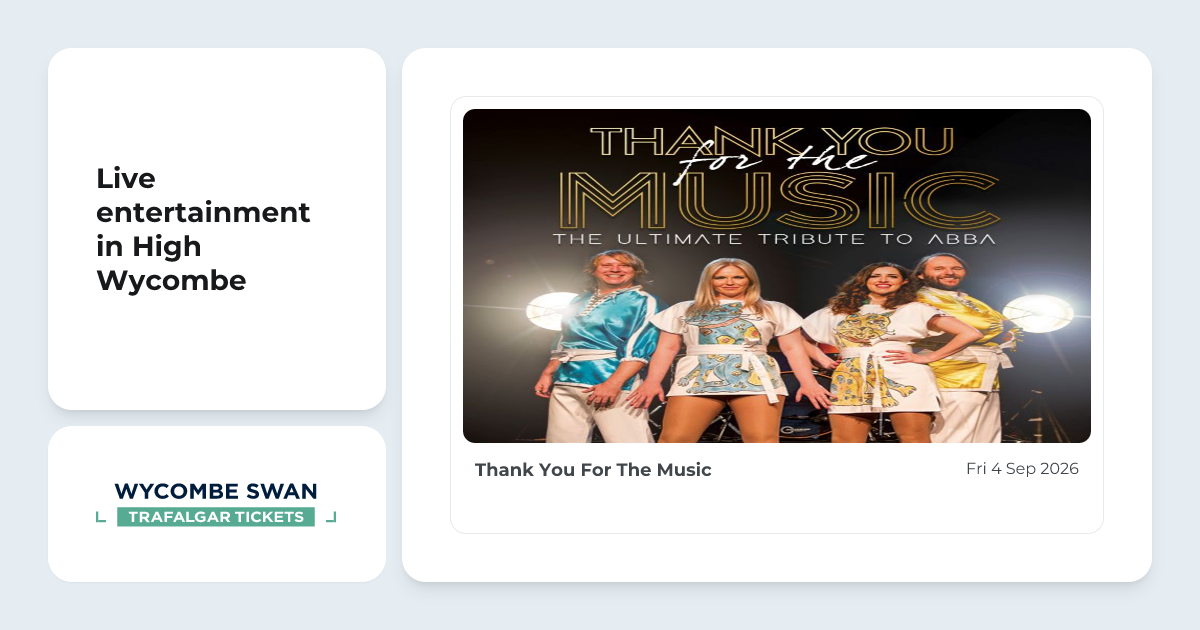 Book Thank You For The Music tickets | Wycombe Swan Theatre