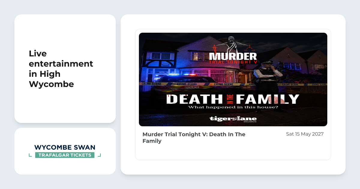 Book Murder Trial Tonight V: Death In The Family tickets | Wycombe