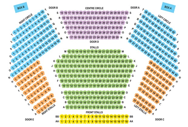 Wyvern Theatre seating plan