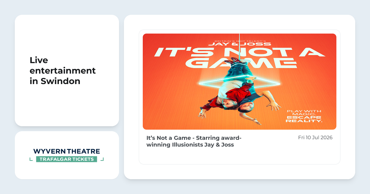 Book It's Not a Game - Starring award-winning Illusionists Jay